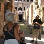 Down in the lower area of the Colosseum on our speical VIP tour.