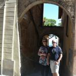 Sue and Lynn in one of the tiny lanes.