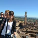 On top of the world in Siena with Il Campo in the background.