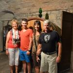 Inside the 1000 year old ageing cellar of Castello Verrazzano.