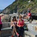 Sue and Vicki enjoy some lazy time in Vernazza.
