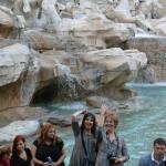 Vicki and Sue make sure they will return to Rome at the Trevi Fountain.