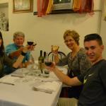 Toasting our first meal together in Rome.