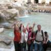 Tossing those coins in the Trevi Fountain in Rome.