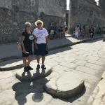 Evelyn and Lillian on the streets of Pompeii.