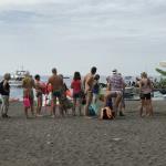 interesting beach scene in Positano.