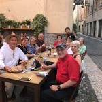 A stop on food and wine tour of Verona with our guide Diana.