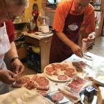 Myron and Warren fix the plates of Salumi.  Who says men aren't handy in the kitchen?