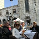 A break on Piazza Duomo in Como.