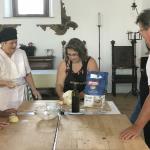 Maria gets busy making bread dough.