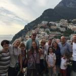 At Valentin's Limoncello shop overlooking the town of Positano.