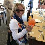 Teri enjoys an Aperol spritz.