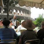 Enjoying lunch at the Colosseum.