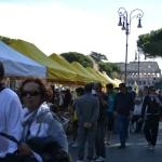 A food festival on Via dei Fori Imperiale.
