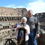 Inside the Roman Colosseum.