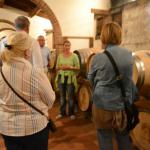Enjoying a tour of the winery.