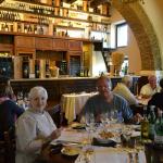 Enjoying lunch at Taverna Banfi.