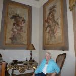 Bonnie enjoying her castle suite.