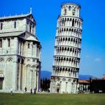 The Leaning Tower of Pisa.