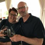 Doug and Julie enjoy the Avignonese Vin Santo.