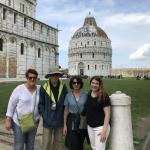 Julie, John, Jo and JyNohn with the Pisa Baptistery.