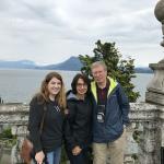 JyNohn, Jo and John in the gardens of Isola Bella.