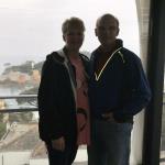 A pretty view with Tom and Marsha even in the rain in Sestri Levante.