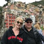 A "bucket list" stop for Barbara and Steve in Riomaggiore on the Cinque Terre.