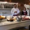 Chef,  Guido Stucchi Prinetti and his assistant Lara