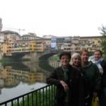 Beautiful reflection of the Ponte Vecchio on the River Arno