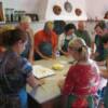 Hard at work learning about Italian cusine at Badia A Coltibuono
