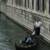 Susan gliding along on a gondola ride in Venice.